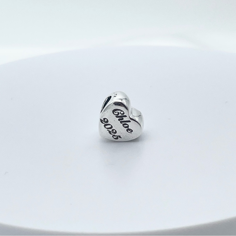 Custom Name Class of 2025 Graduation Heart Charm